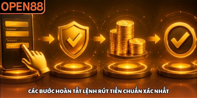 Các bước hoàn tất lệnh rút tiền chuẩn xác nhất Rút tiền OPEN88